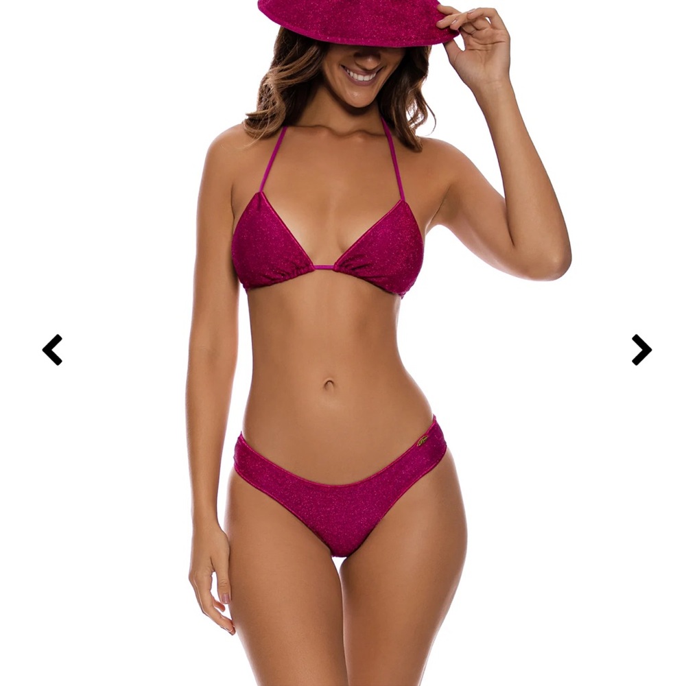 Luli Fama Women's Stardust Magenta Bikini Set